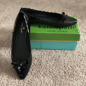 Black patent leather Kate spade flats